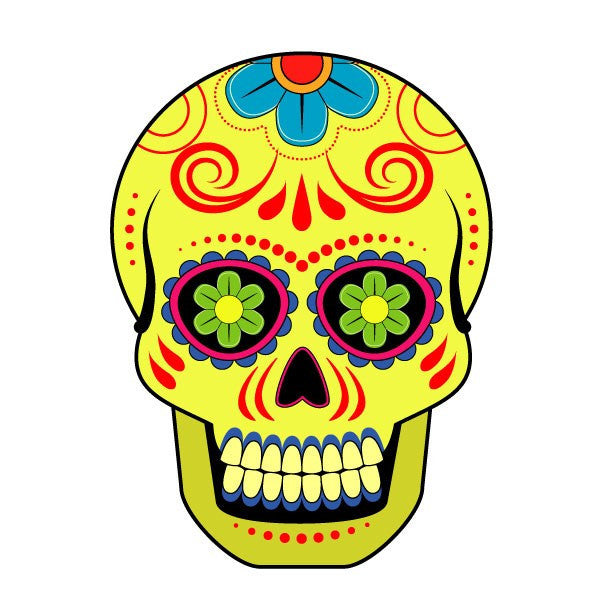Yellow Sugar Skull