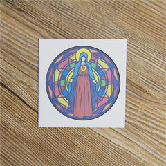Stained Glass Virgin mary